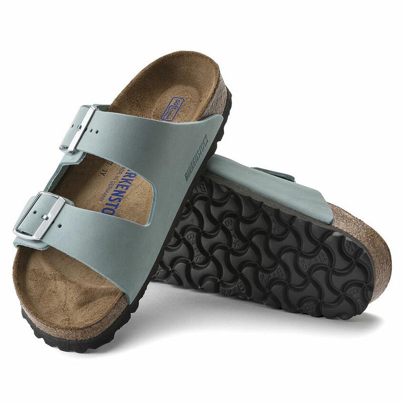 Arizona Birkenstock Soft Footbed Nubuck Kozene Damske Tyrkysové | SK 15BEX